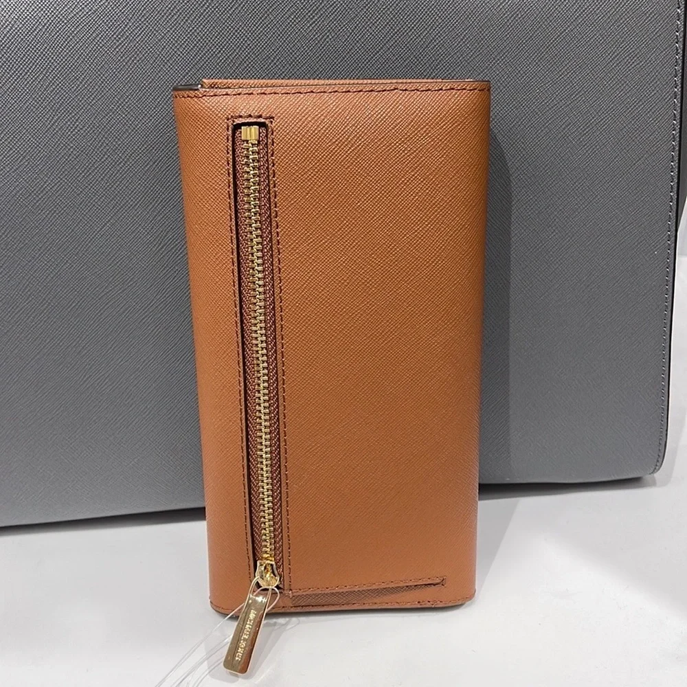 MICHAEL KORS JET SET TRAVEL LARGE TRIFOLD WALLET LUGGAGE COLOR